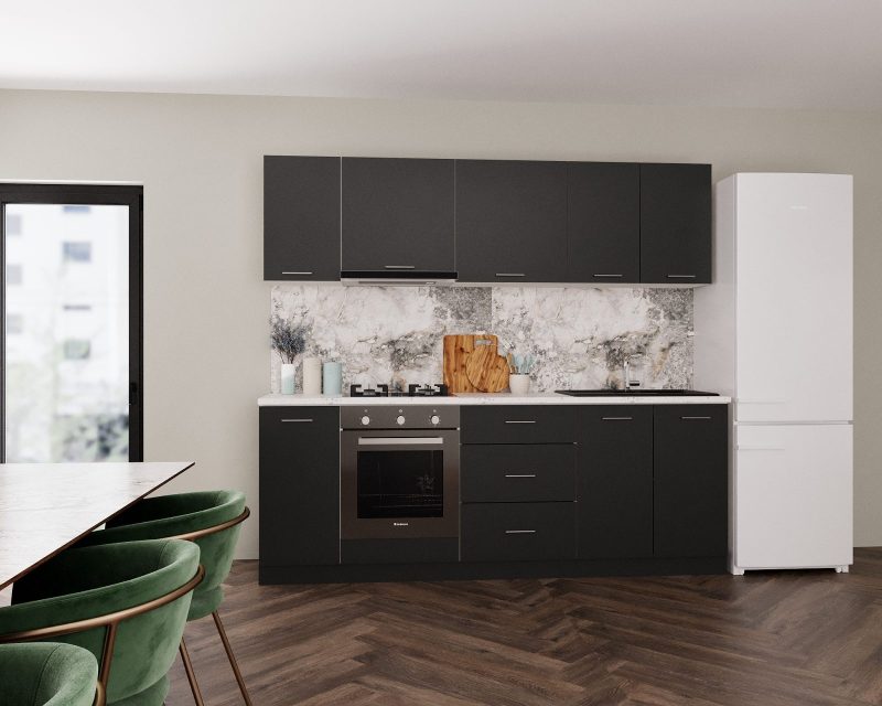Bucatarie Marta 240cm Antracit