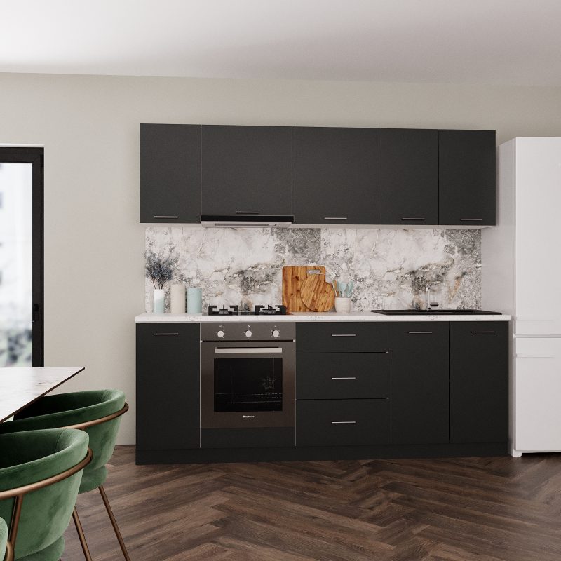 Bucatarie Marta 240cm Antracit