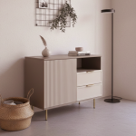 Comodă Soft cu fronturi MDF , finisaj casmir