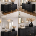 Comoda Soft 3 sertare Neagra