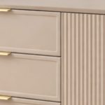 Comoda Soft, casmir, 3 sertare, 2 usi, MDF vopsit