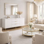 Comoda Soft 3 sertare Alb