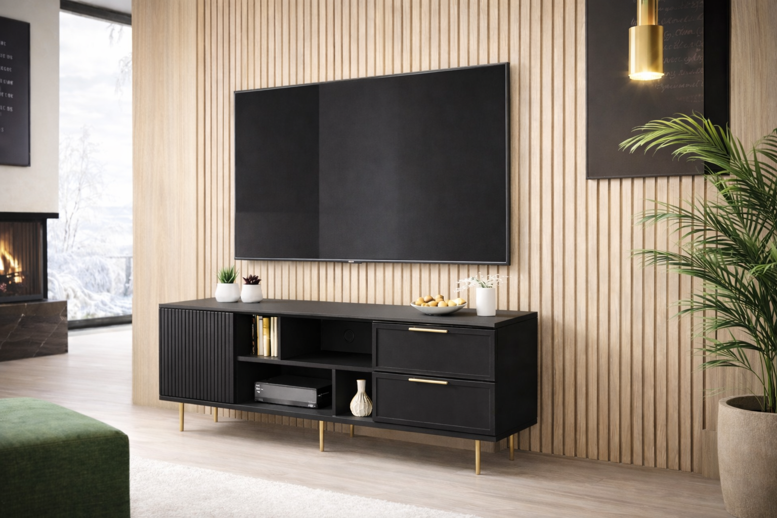 Comoda Tv Soft Negru