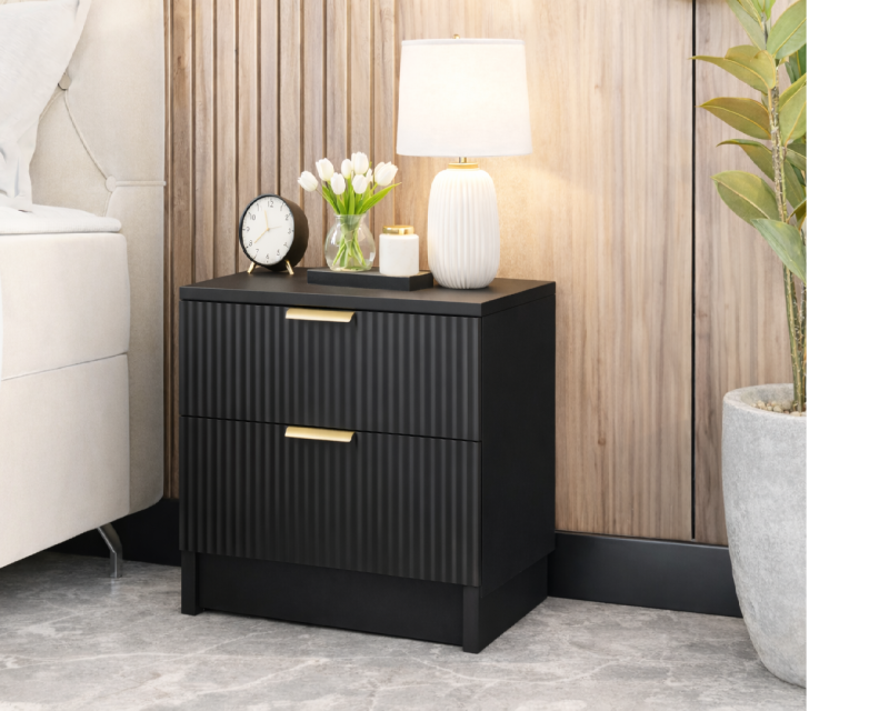 Noptiera Riflaj Negru