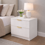 Noptiera Riflaj Mdf Alb