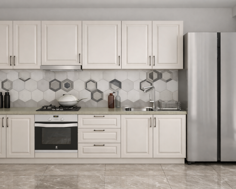 Bucatarie 280 L | Cașmir | Mdf  frezat si vopsit