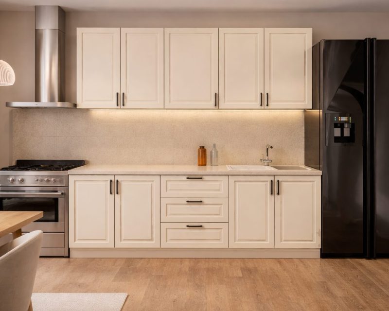 Bucatarie Aria 2.2 M, casmir, MDF frezat vopsit