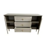 Comoda Cleo, greige, 3 sertare, 2 usi, MDF vopsit
