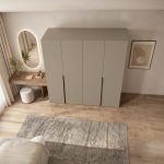 Dulap Dressing 4 usi casmir (bazalt), 160x200x50