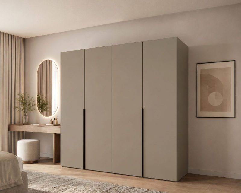 Dulap Dressing 4 usi casmir (bazalt), 160x200x50
