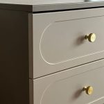 Noptiera Cleo, greige, 2 sertare, MDF vopsit