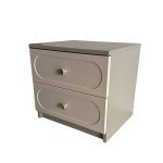Noptiera Cleo, greige, 2 sertare, MDF vopsit