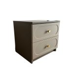 Noptiera Cleo, greige, 2 sertare, MDF vopsit