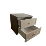 Noptiera Cleo, greige, 2 sertare, MDF vopsit